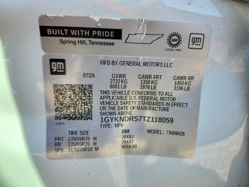 Aukcja sprzedaży 2026 Cadillac Xt5, vin: 1GYKNDRS7TZ118059, numer aukcji: 71624796