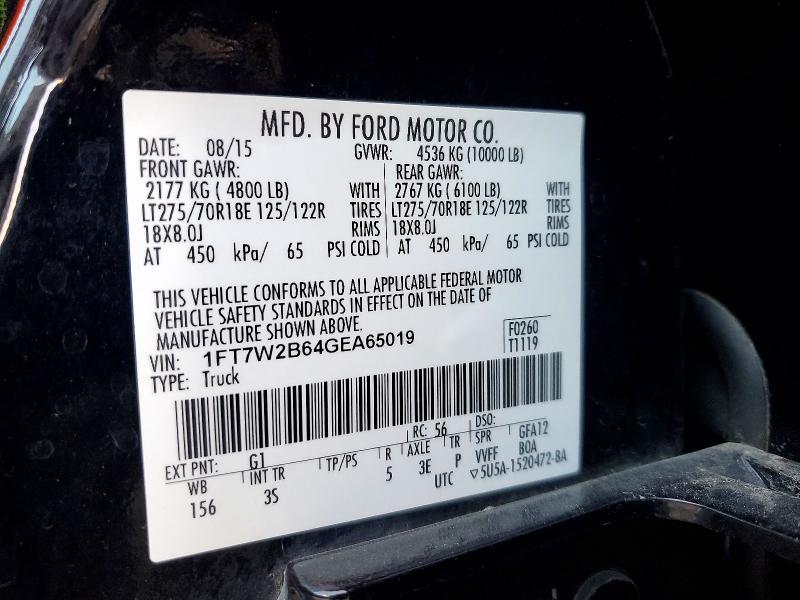 Aukcja sprzedaży 2016 Ford F250, vin: 1FT7W2B64GEA65019, numer aukcji: 72357976