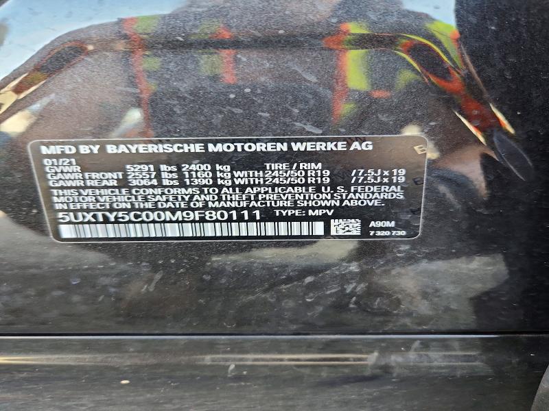 Продаж на аукціоні авто 2021 Bmw X3, vin: 5UXTY5C00M9F80111, номер лоту: 69648546