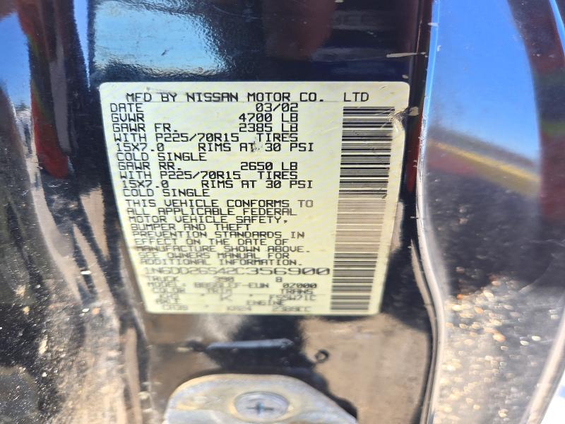 Aukcja sprzedaży 2002 Nissan Frontier, vin: 1N6DD26S42C356900, numer aukcji: 72318436