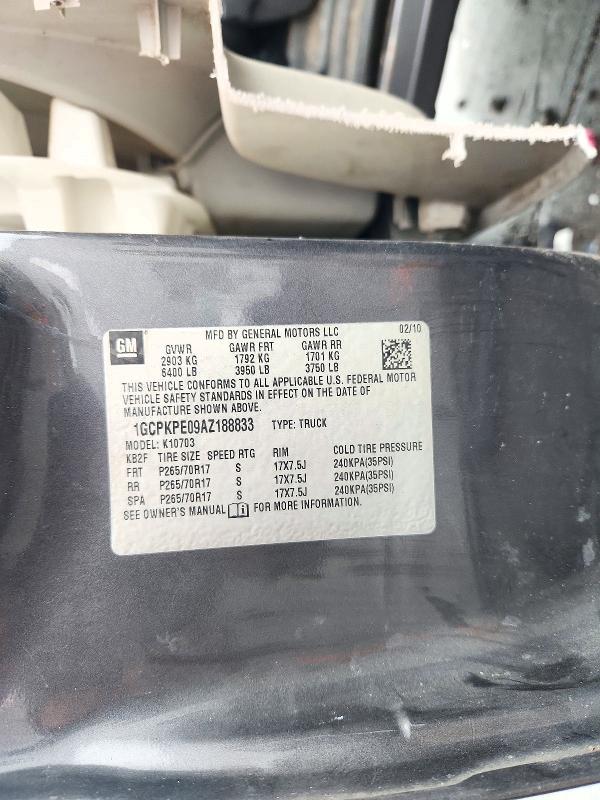 Продажа на аукционе авто 2010 Chevrolet Silverado, vin: 1GCPKPE09AZ188833, номер лота: 69696046