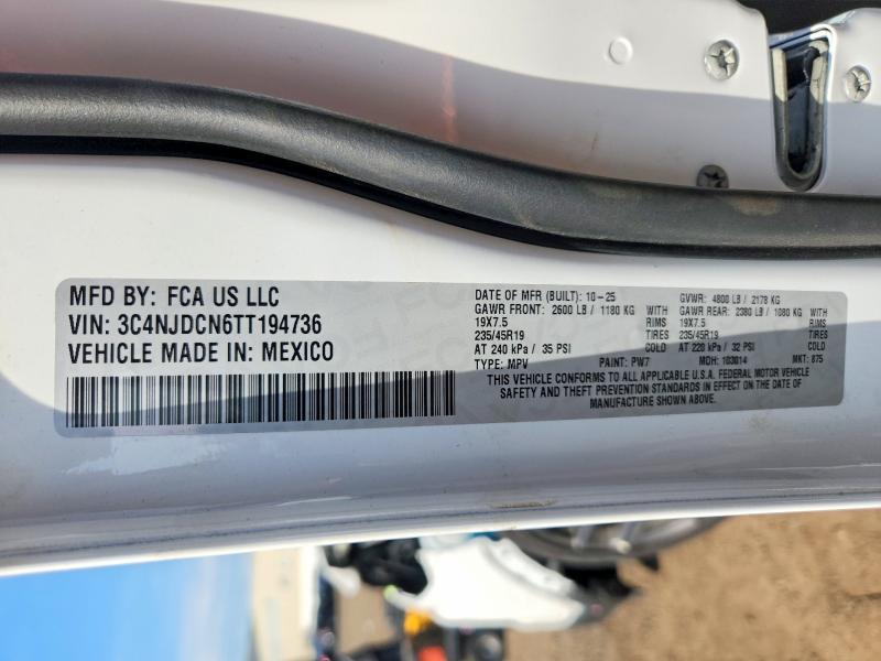 2026 Jeep Compass მანქანა იყიდება აუქციონზე, vin: 3C4NJDCN6TT194736, აუქციონის ნომერი: 69977746