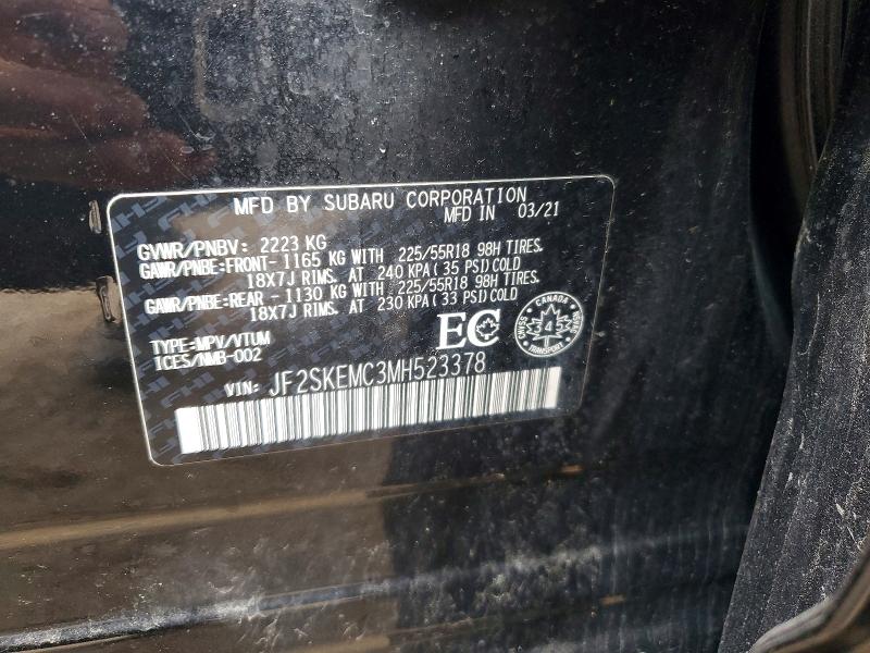 Aukcja sprzedaży 2021 Subaru Forester, vin: JF2SKEMC3MH523378, numer aukcji: 71477276