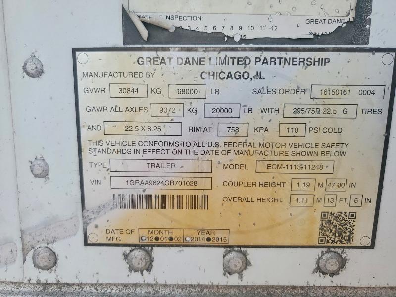 2016 Gdan Reefer მანქანა იყიდება აუქციონზე, vin: 1GRAA9624GB701028, აუქციონის ნომერი: 70906336