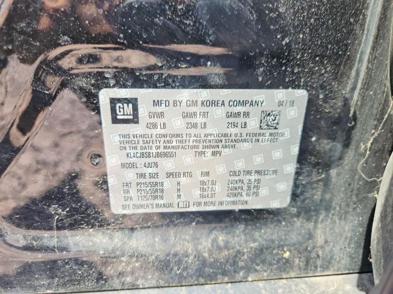 Продажа на аукционе авто 2018 Buick Encore, vin: KL4CJBSB1JB696551, номер лота: 71481156