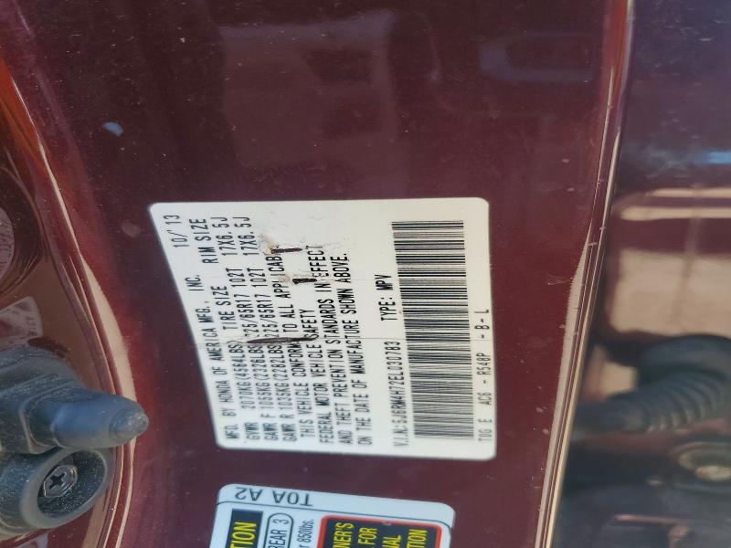 71038896 :رقم المزاد ، 5J6RM4H72EL030783 vin ، 2014 Honda Cr-v مزاد بيع