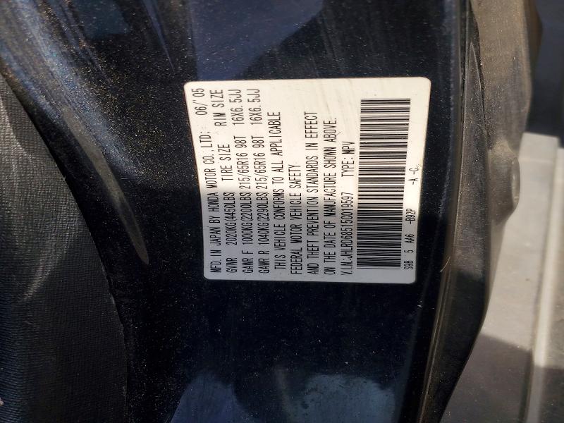 Aukcja sprzedaży 2005 Honda Cr-v, vin: JHLRD68515C019597, numer aukcji: 71162276
