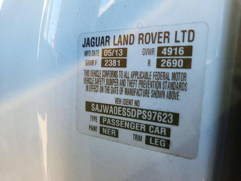 2013 Jaguar Xf მანქანა იყიდება აუქციონზე, vin: SAJWA0ES5DPS97623, აუქციონის ნომერი: 72378706