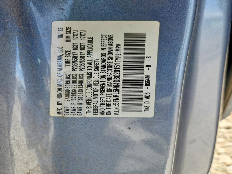 71684456 :رقم المزاد ، 5FNRL5H64DB020151 vin ، 2013 Honda Odyssey مزاد بيع