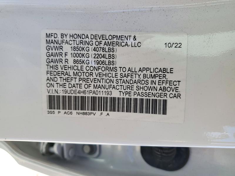70275006 :رقم المزاد ، 19UDE4H61PA011193 vin ، 2023 Acura Integra مزاد بيع