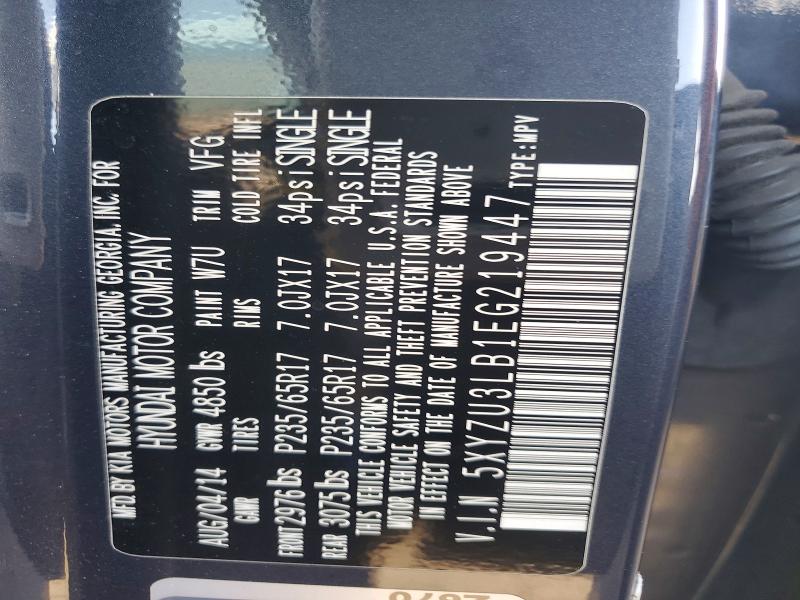 71620346 :رقم المزاد ، 5XYZU3LB1EG219447 vin ، 2014 Hyundai Santa Fe Sport مزاد بيع