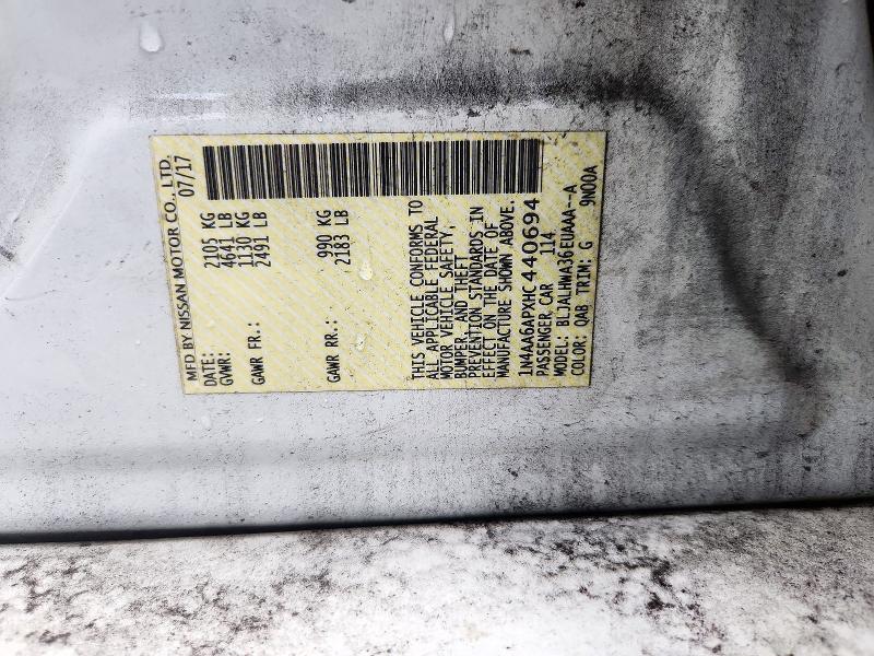 2017 Nissan Maxima მანქანა იყიდება აუქციონზე, vin: 1N4AA6APXHC440694, აუქციონის ნომერი: 70689926