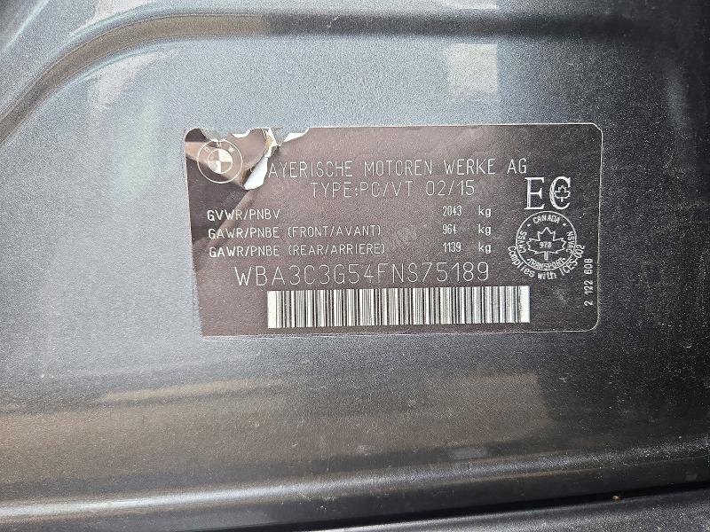 Продаж на аукціоні авто 2015 Bmw 320, vin: WBA3C3G54FNS75189, номер лоту: 70159286