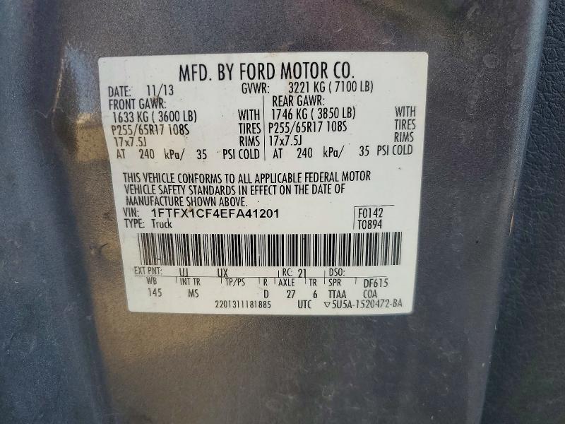 73166416 :رقم المزاد ، 1FTFX1CF4EFA41201 vin ، 2014 Ford F150 مزاد بيع