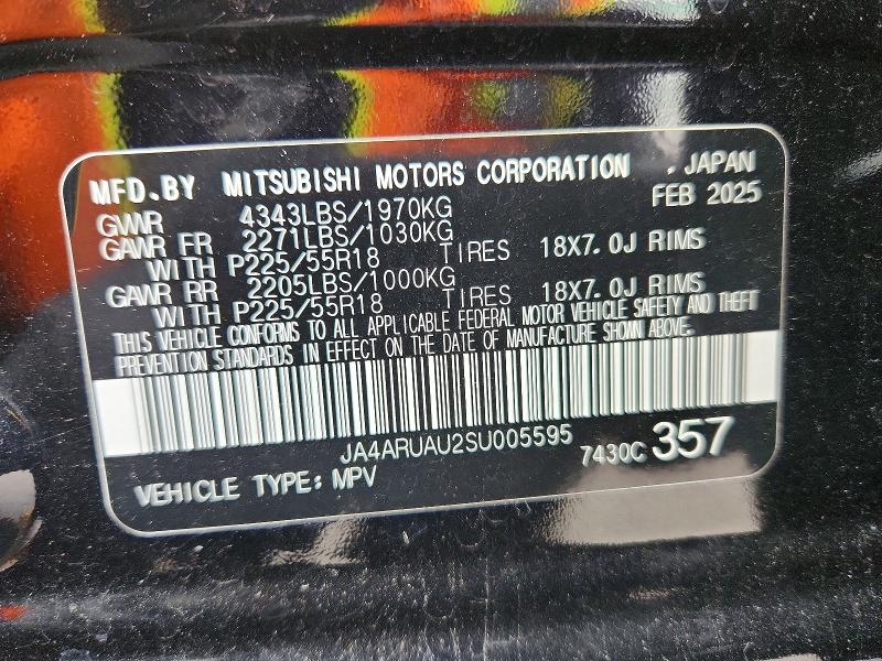 Aukcja sprzedaży 2025 Mitsubishi Outlander Sport, vin: JA4ARUAU2SU005595, numer aukcji: 73688536