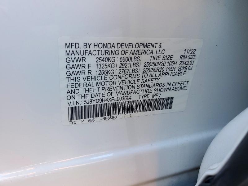 Aukcja sprzedaży 2023 Acura Mdx, vin: 5J8YD9H4XPL003694, numer aukcji: 72383496