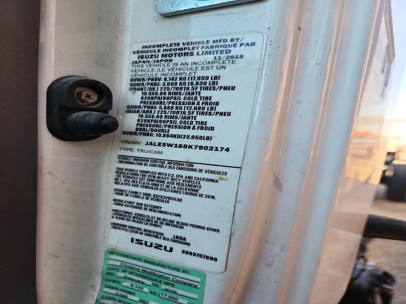 Aukcja sprzedaży 2019 Isuzu Nqr, vin: JALE5W168K7902174, numer aukcji: 71370696