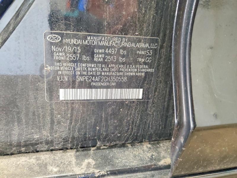 71879106 :رقم المزاد ، 5NPE24AF2GH350558 vin ، 2016 Hyundai Sonata مزاد بيع