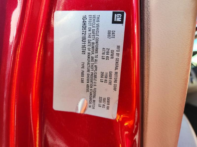 71985486 :رقم المزاد ، 1G4HD57218U116741 vin ، 2008 Buick Lucerne مزاد بيع