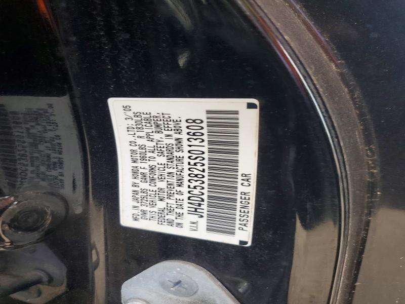 71392496 :رقم المزاد ، JH4DC53825S013608 vin ، 2005 Acura Rsx مزاد بيع