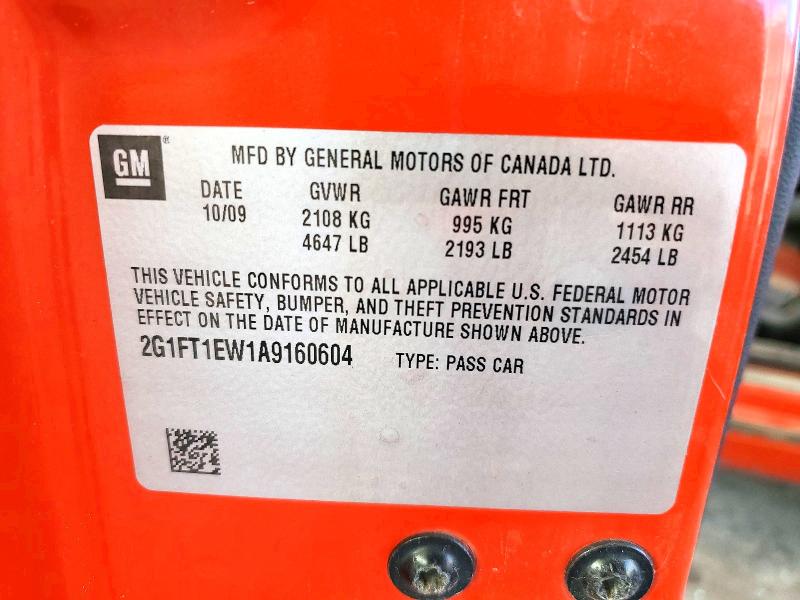 Продажа на аукционе авто 2010 Chevrolet Camaro, vin: 2G1FT1EW1A9160604, номер лота: 71418466
