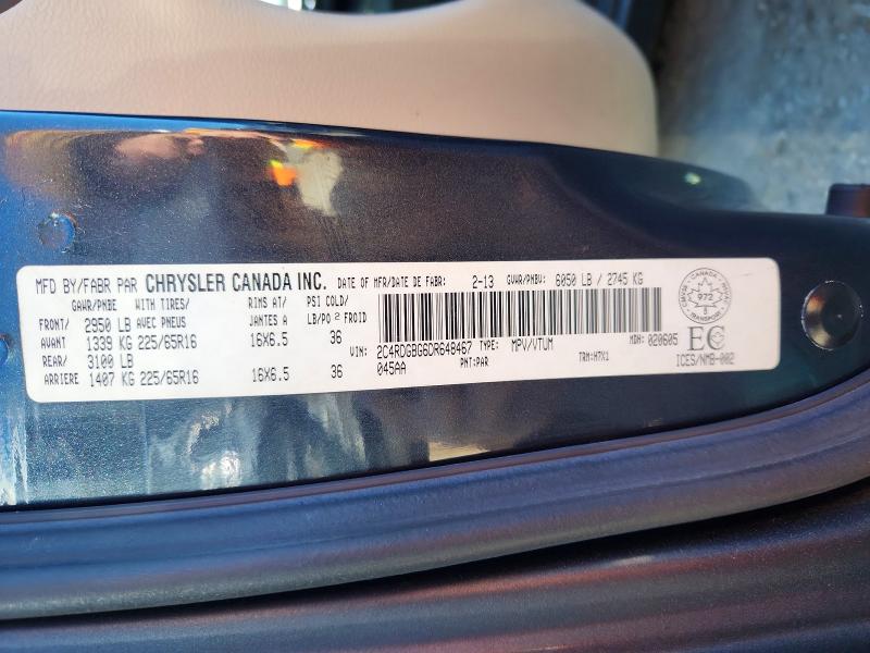 Продажа на аукционе авто 2013 Dodge Grand Caravan, vin: 2C4RDGBG6DR648467, номер лота: 71000536