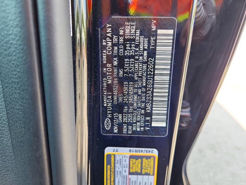 Продажа на аукционе авто 2016 Hyundai Tucson, vin: KM8J33A26GU122602, номер лота: 72522276