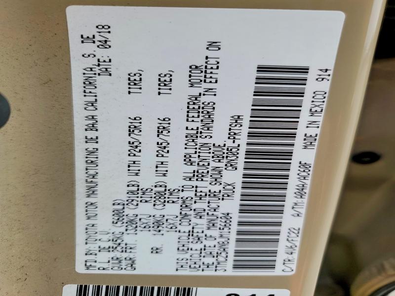 71447546 :رقم المزاد ، 3TMCZ5AN8JM156604 vin ، 2018 Toyota Tacoma مزاد بيع