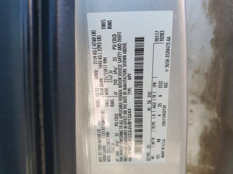 Aukcja sprzedaży 2018 Ford Escape, vin: 1FMCU9GD2JUB13243, numer aukcji: 73341476