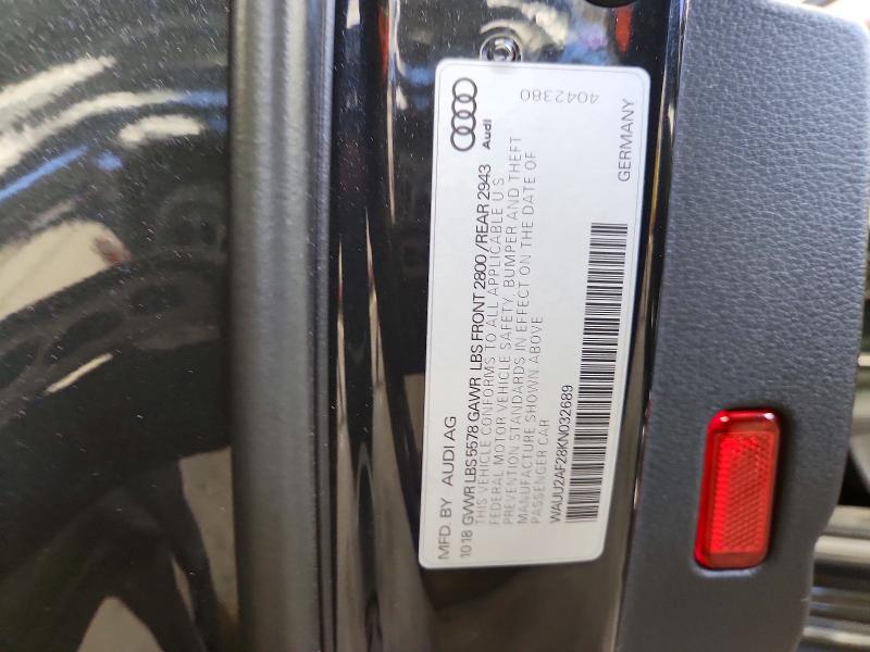 2019 Audi A7 მანქანა იყიდება აუქციონზე, vin: WAUU2AF28KN032689, აუქციონის ნომერი: 71656426