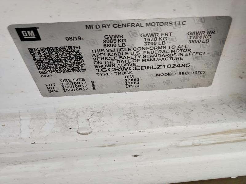 71353166 :رقم المزاد ، 1GCRWCED6LZ102485 vin ، 2020 Chevrolet Silverado مزاد بيع