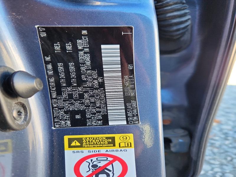 Aukcja sprzedaży 2018 Toyota Highlander, vin: 5TDDZRFH9JS487674, numer aukcji: 72038916