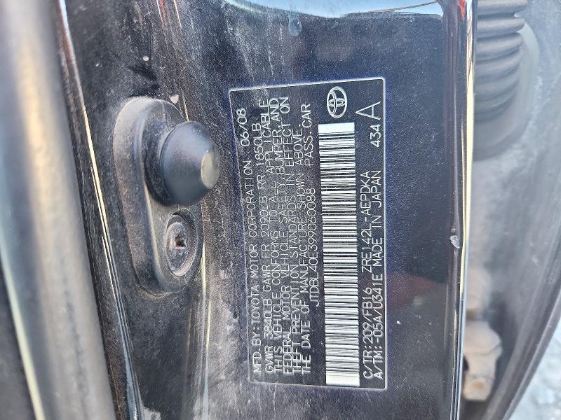 70989856 :رقم المزاد ، JTDBL40E399060088 vin ، 2009 Toyota Corolla مزاد بيع