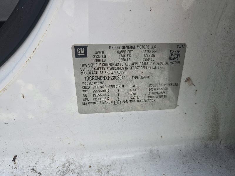 Продажа на аукционе авто 2017 Chevrolet Silverado, vin: 1GCRCNEHXHZ302011, номер лота: 72406546