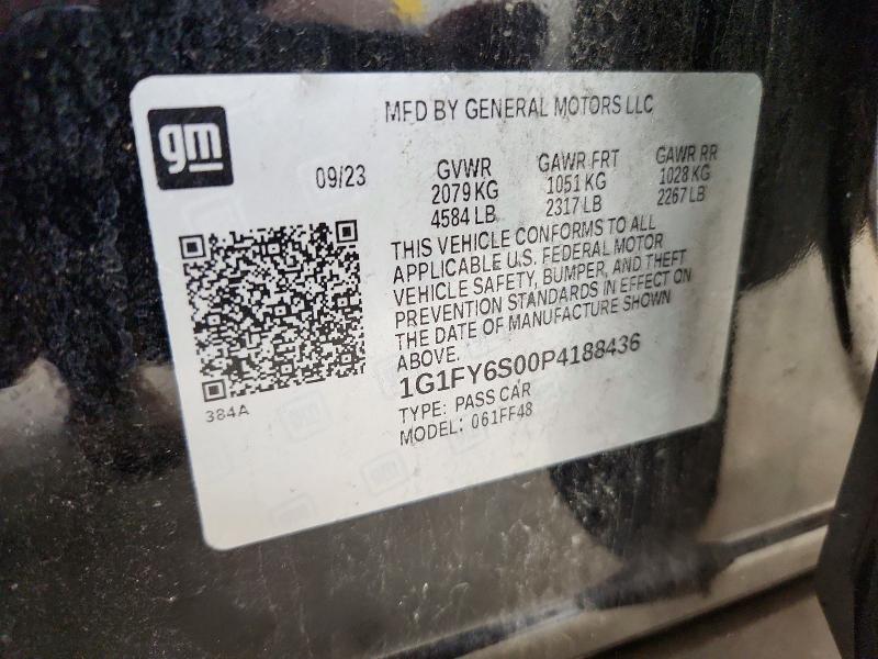 72694076 :رقم المزاد ، 1G1FY6S00P4188436 vin ، 2023 Chevrolet Bolt Euv مزاد بيع