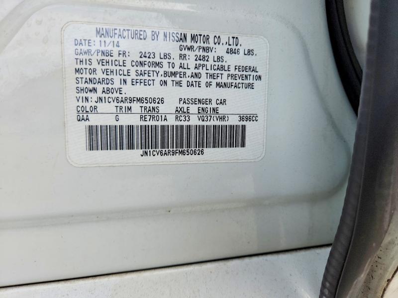 Продажа на аукционе авто 2015 Infiniti Q40, vin: JN1CV6AR9FM650626, номер лота: 71494236