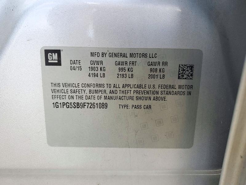 Aukcja sprzedaży 2015 Chevrolet Cruze, vin: 1G1PG5SB9F7261089, numer aukcji: 71473586