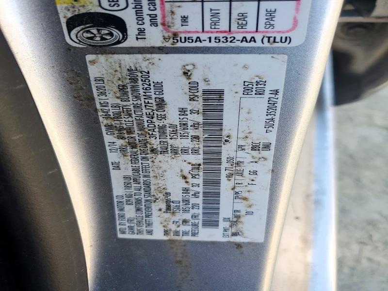 2015 Ford Fiesta მანქანა იყიდება აუქციონზე, vin: 3FADP4EJ7FM162502, აუქციონის ნომერი: 72461686