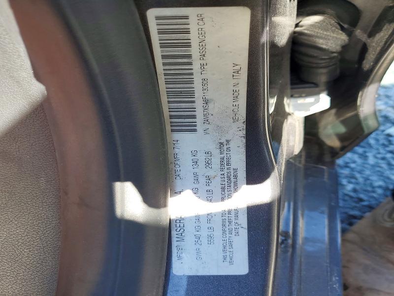 72230486 :رقم المزاد ، ZAM57XSA6F1130508 vin ، 2015 Maserati Ghibli مزاد بيع