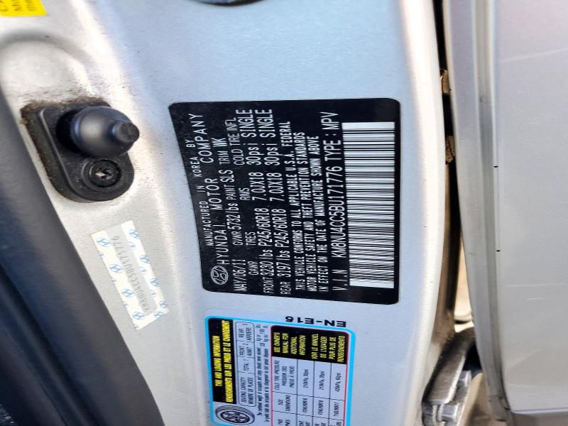 Auction sale of the 2011 Hyundai Veracruz, vin: KM8NU4CC5BU171776, lot number: 73681676