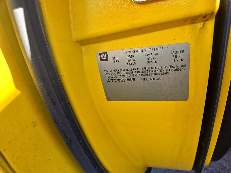 71845716 :رقم المزاد ، 1G1YY25U175110306 vin ، 2007 Chevrolet Corvette مزاد بيع