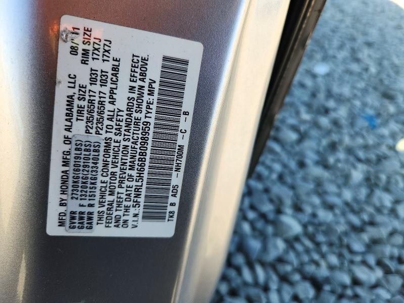 2011 Honda Odyssey მანქანა იყიდება აუქციონზე, vin: 5FNRL5H66BB098959, აუქციონის ნომერი: 71318886
