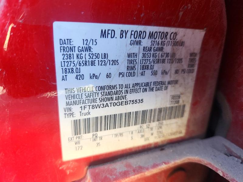 Aukcja sprzedaży 2016 Ford F350, vin: 1FT8W3AT0GEB75535, numer aukcji: 71202666