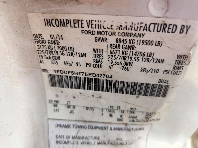 2014 Ford F550 მანქანა იყიდება აუქციონზე, vin: 1FDUF5HT7EEB42704, აუქციონის ნომერი: 72455886