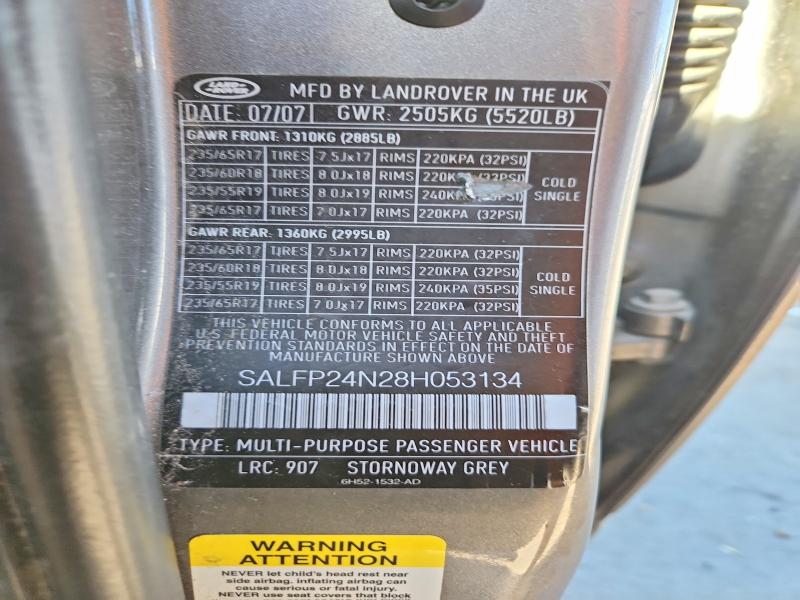 Aukcja sprzedaży 2008 Land Rover Lr2, vin: SALFP24N28H053134, numer aukcji: 71041556