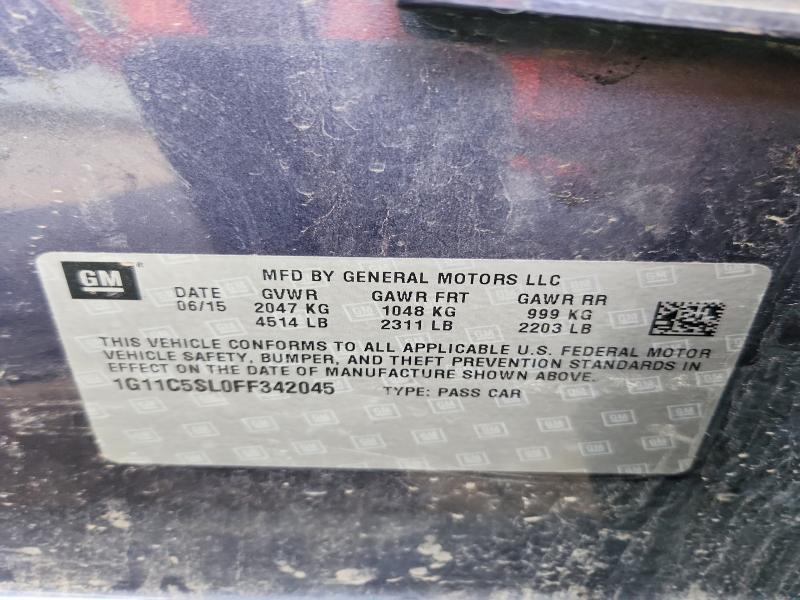Продажа на аукционе авто 2015 Chevrolet Malibu, vin: 1G11C5SL0FF342045, номер лота: 69424896