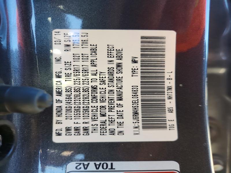 Продаж на аукціоні авто 2014 Honda Cr-v, vin: 5J6RM4H53EL064830, номер лоту: 71736886
