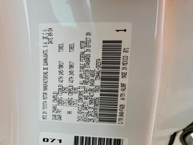 71617186 :رقم المزاد ، 3TYJDAKN7RT005556 vin ، 2024 Toyota Tacoma مزاد بيع
