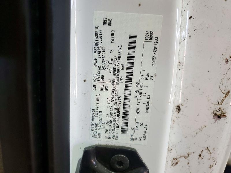 73866036 :رقم المزاد ، 1FTEX1CB8JKD59378 vin ، 2018 Ford F150 مزاد بيع