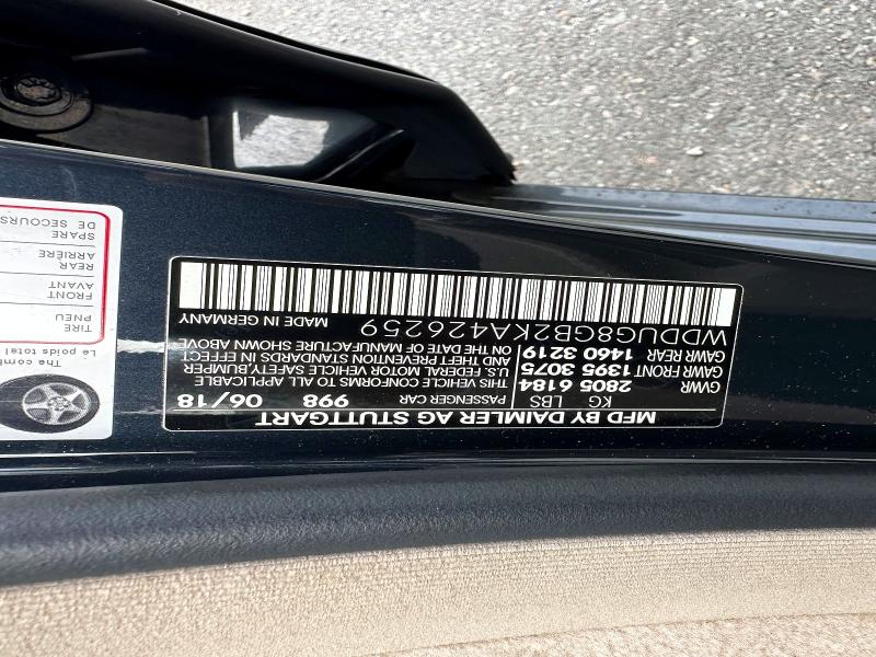 2019 Mercedes-benz S მანქანა იყიდება აუქციონზე, vin: WDDUG8GB2KA426259, აუქციონის ნომერი: 69682146